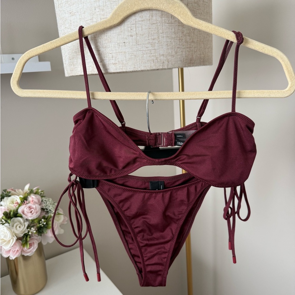 Triangl Burgundy Bikini Set